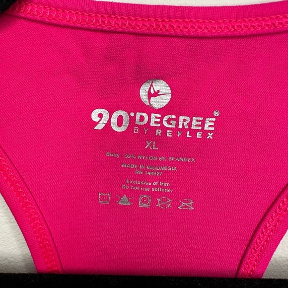 Women’s Pink 20 Degree Key Hole Tank Top Work Out Gym Athletic Active Wear XL - Picture 4 of 8